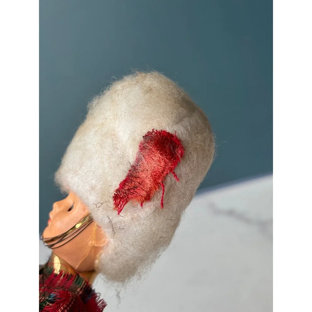 Vintage Scottish Souvenir Doll Red Tartan Kilt Hat Highland Dress 9.5